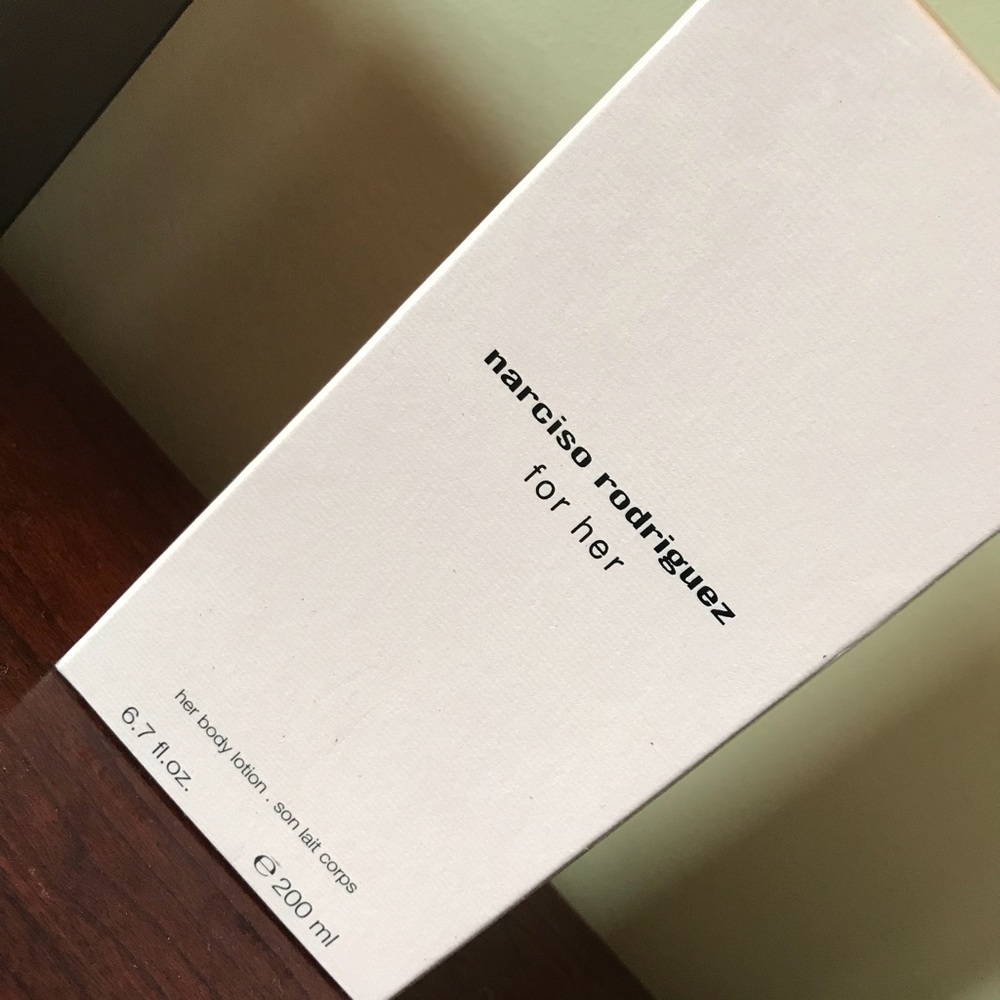 Narcicso Rodriguez for her body lotion